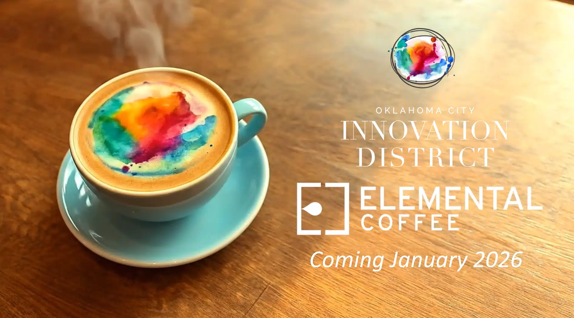 Elemental Coffee at the Oklahoma City Innovation District — coming January 2026.