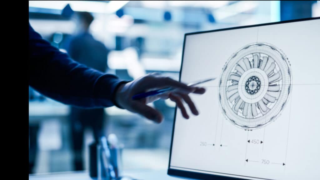 Aerospace technology being analyzed.